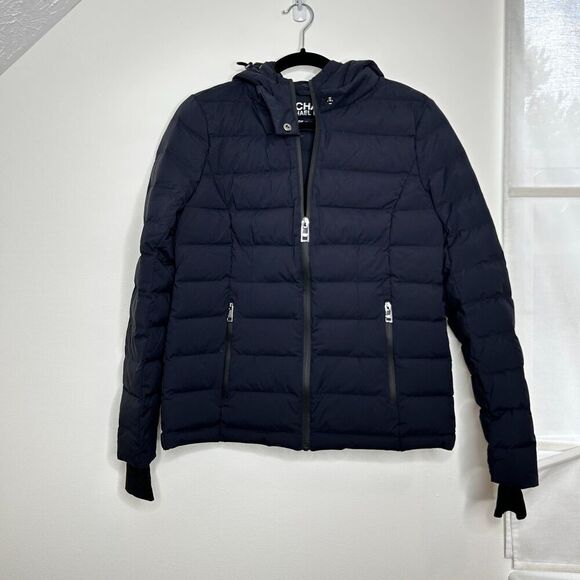 Michael Kors Navy Blue Premium Down Blend Puffer Coat Jacket Women's Size Small - Picture 3 of 11